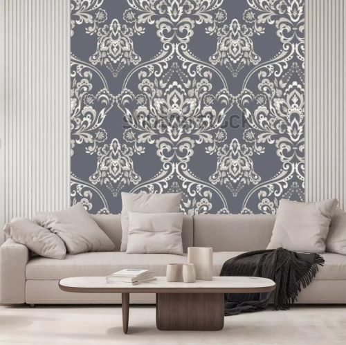 Sticker Vector barok bloemmotief. klassiek bloemenornament. vintage textuur voor behang, textiel, stof