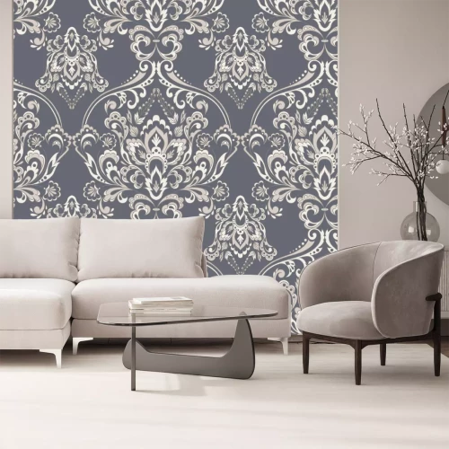 Sticker Vector barok bloemmotief. klassiek bloemenornament. vintage textuur voor behang, textiel, stof