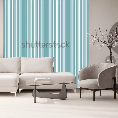 Sticker Strepen blauwe achtergrond