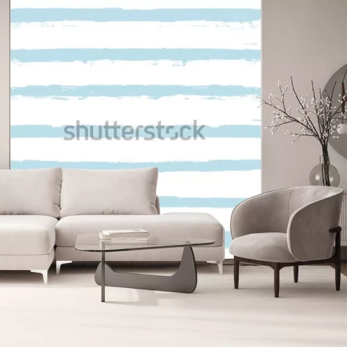 Sticker Verf lijnen naadloos patroon. vector gestreepte zomer zee achtergrond. geometrische zeemansverf strepen. blauwe inkt penseelstreken. grunge strepen, moderne penseel lijn voor verpakking, behang, texti