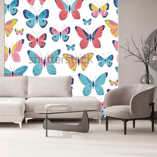 Sticker Vlinders op een witte achtergrond