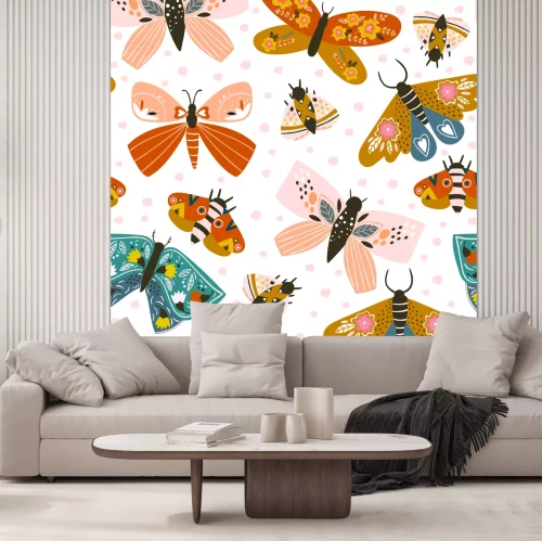 Sticker Vlinders met bloemmotieven