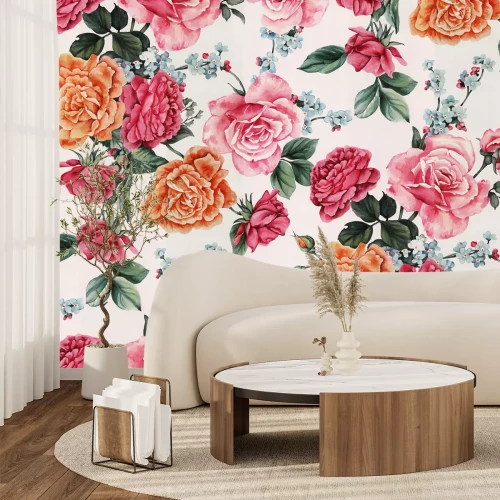 Sticker Engelse rozen in diverse kleuren