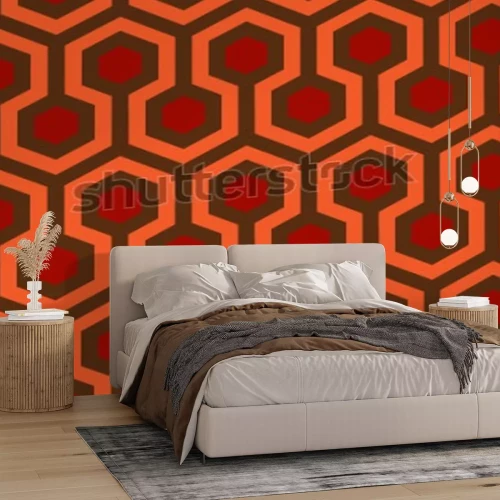 Sticker Naadloos zeshoek vectorpatroon.