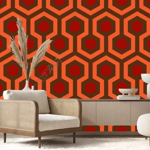 Sticker Naadloos zeshoek vectorpatroon.