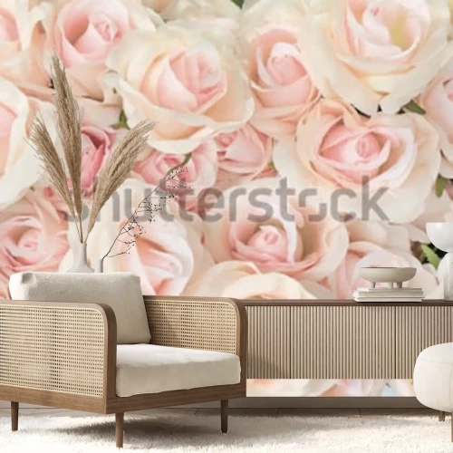 Fotobehang Bloeiende rozen