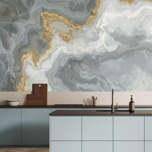 Fotobehang Marmer in grijstint