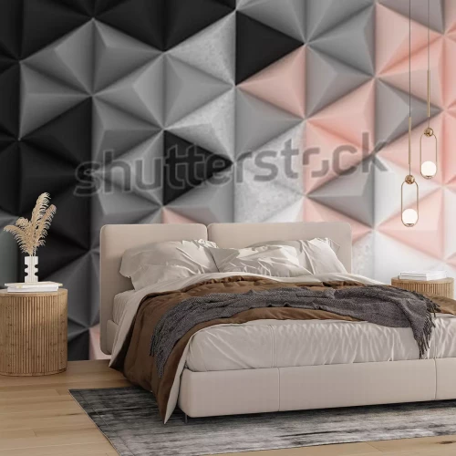 Fotobehang 3D patroon in pastel