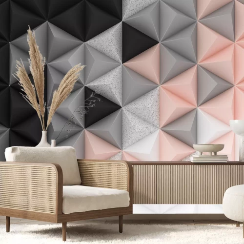 Fotobehang 3D patroon in pastel