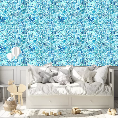 Behang Glas in lood puzzel