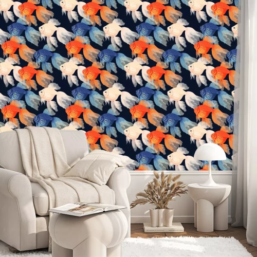 Behang Kleurrijke grote vissen