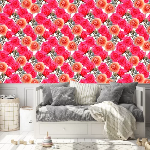 Behang Mooie roze bloemen