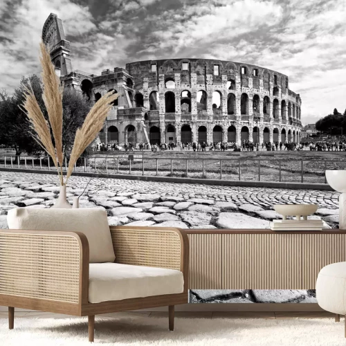 Fotobehang Zwart-wit Colosseum