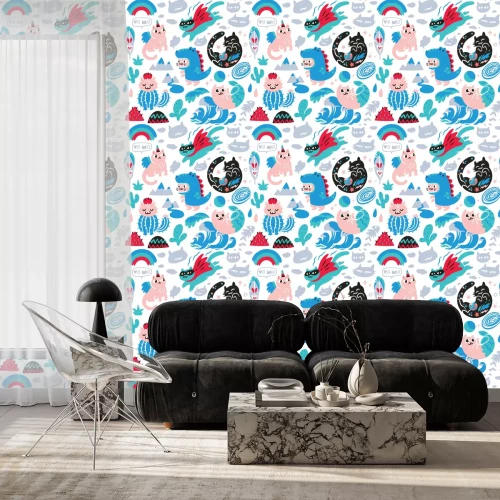 Behang Kat superheld