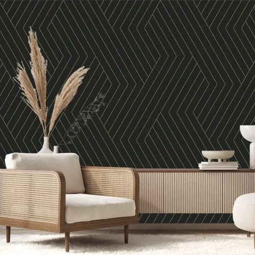 Fotobehang Gestreepte geometrische achtergrond