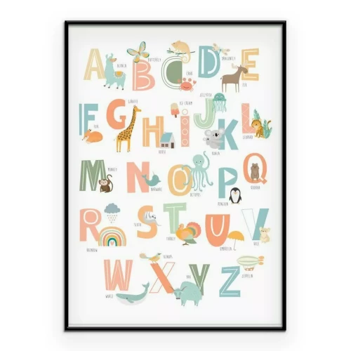 Poster Het alfabet leren voor kinderen