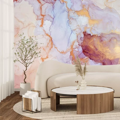 Fotobehang Gekleurde wolken van marmer