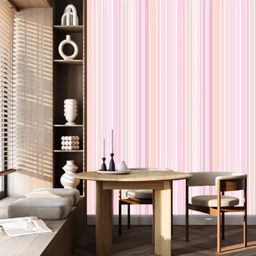 Behang Pastel strepen geschilderd in aquarel