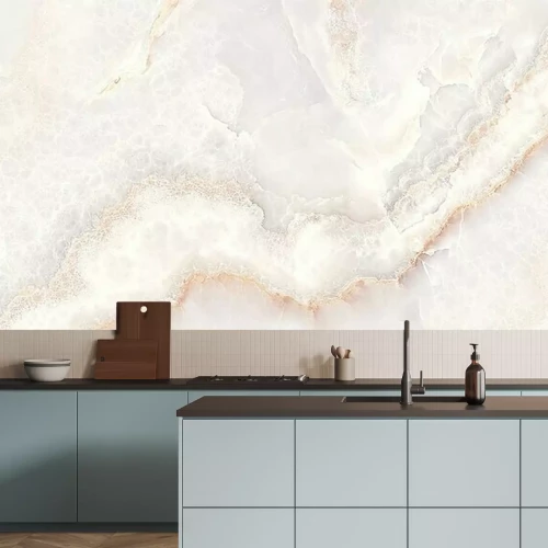 Fotobehang White onyx marble background, white marble texture