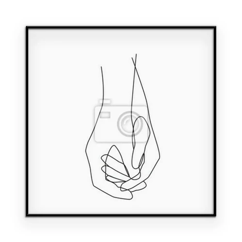 Poster Twee handen in een handdruk