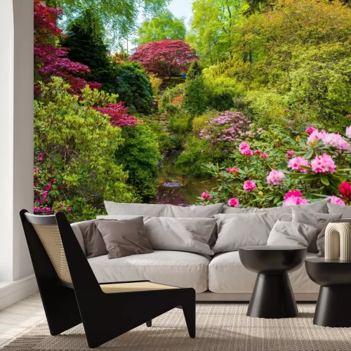 Fotobehang Planten en bloemen in de botanische tuin