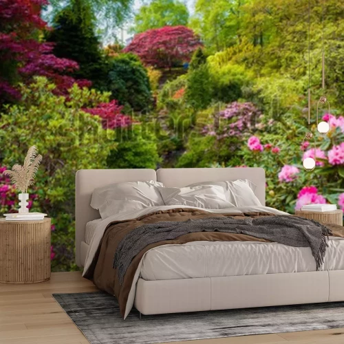 Fotobehang Planten en bloemen in de botanische tuin