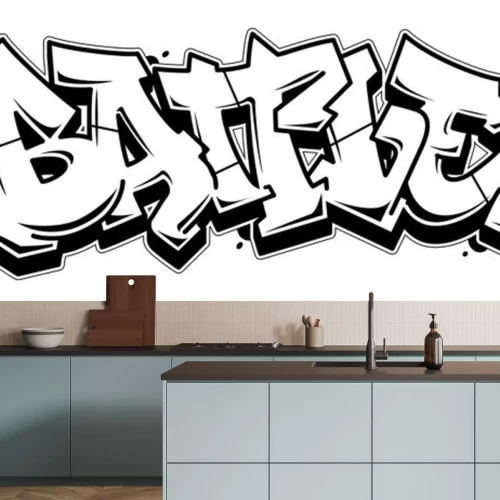 Sticker Battle graffiti style lettering banner