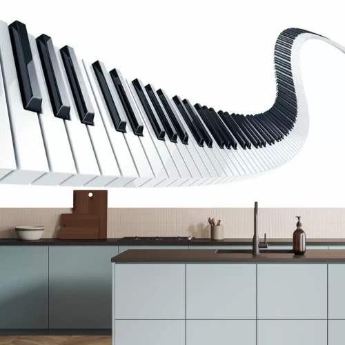Fotobehang 3D pianotoetsen