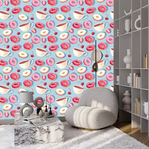 Behang Koffie en een koekje