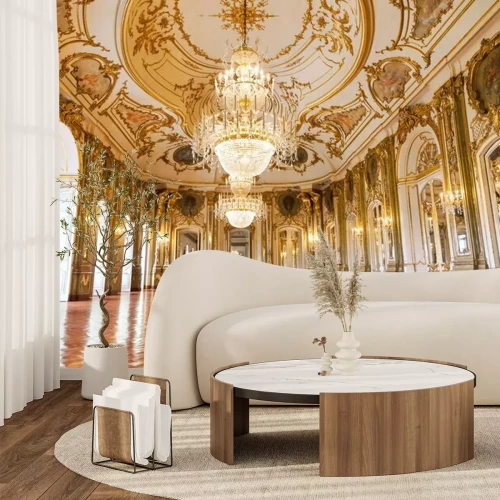 Fotobehang Koninklijke architectuur in een kasteel