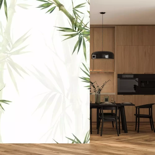 Sticker Bamboescheuten op een lichte achtergrond