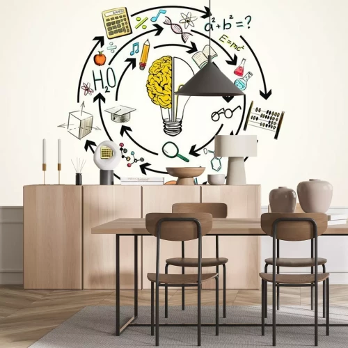 Fotobehang Modern concept van leren en brainstormen