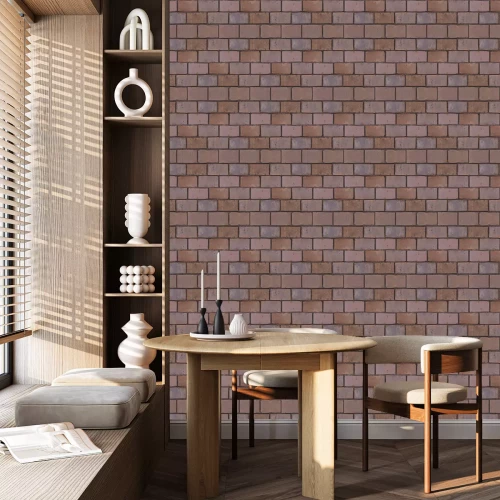 Behang Modern patroon als baksteentextuur in close-up