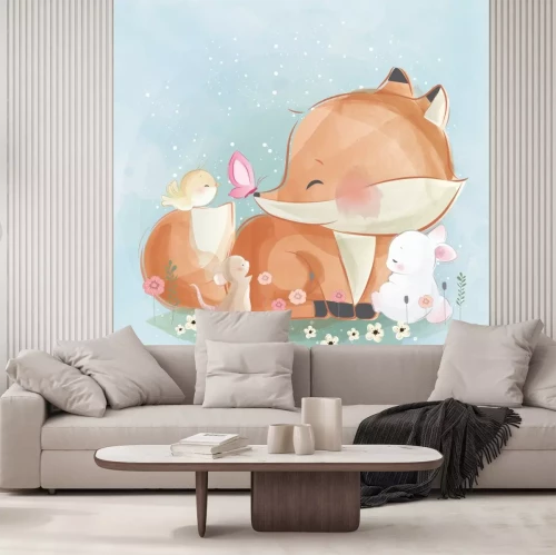 Sticker Little Fox and His Friends