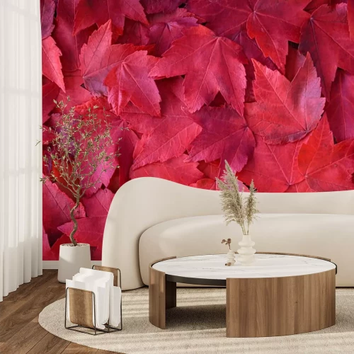 Sticker Rode herfstbladeren