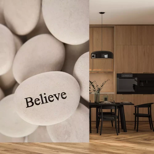 Sticker Geloven steen