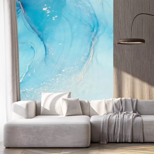 Sticker Marmerpatroon in blauw