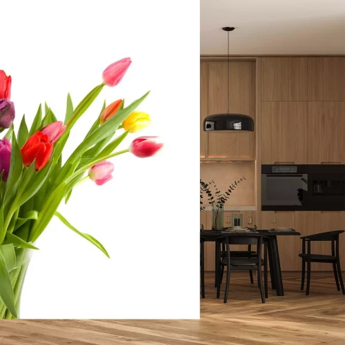 Sticker Bloemen in een boeket op een witte achtergrond