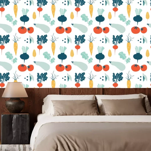 Behang Groenten in Scandinavische stijl