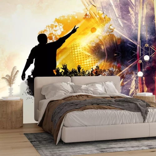 Sticker Big music event. Background ready for poster or banner