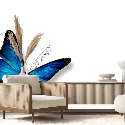 Sticker Exotische vliegende vlinder