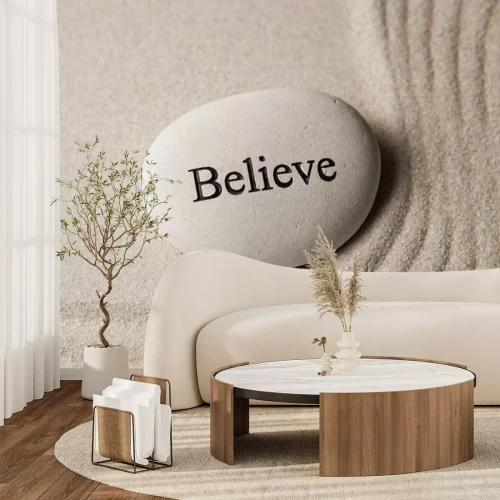 Sticker Geloven steen