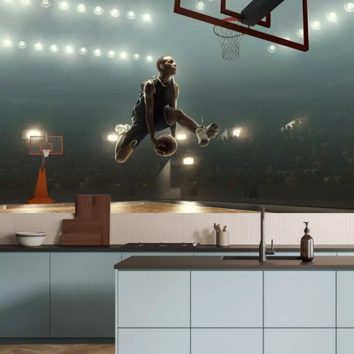 Fotobehang Basketbal speler in actie