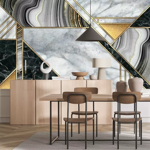 Fotobehang Geometrisch marmerpatroon