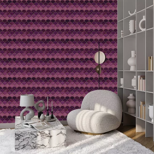 Behang Paarse ombre schubben