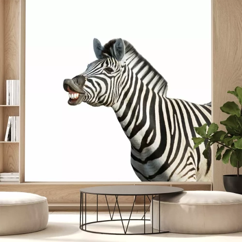 Sticker Lachen Zebra