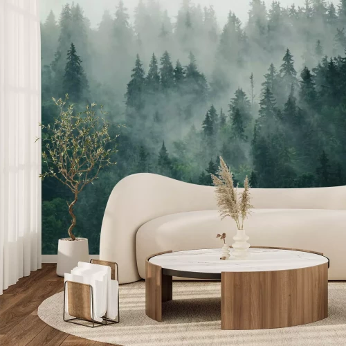 Fotobehang 3D bos bij schemering