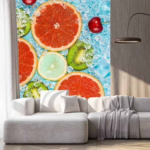 Sticker Vruchten op ijsblokjes