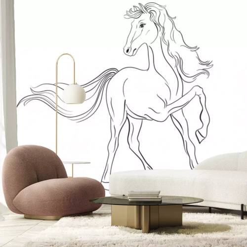 Sticker Paard. Vector illustratie