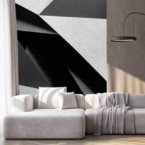 Sticker Geometrische vormen in grijstinten